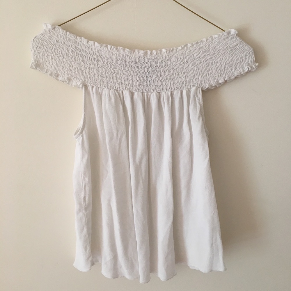 White Off the Shoulder Top